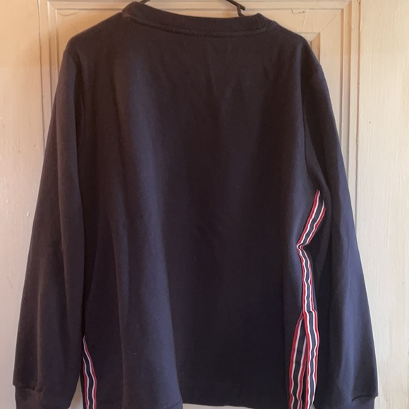 Banana Republic navy sweatshirt w/ red side stripe - Picture 6 of 8